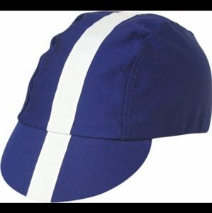 Pace sportswear cycling cap, royal blue w white stripe